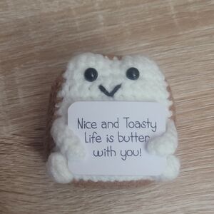 Cute Crochet Plushy Toast Stocking Stuffer